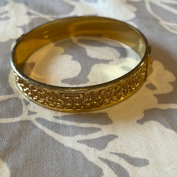 Coach Monogram Gold Bangle